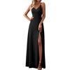 Ever-Pretty Vestito da Damigella Donna Elegante Tracolla Regolabile Senza Schienale con Spacco Chiffon Abito da Damigella ES0128B