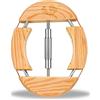 HAIBEIR Barella per cappelli in legno a 4 vie per adulti, taglia unica da 18 cm a 24 cm, facile da usare