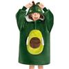 OLAOLA Felpa con Cappuccio Oversize per Bambini, Coperta in Pile Sherpa con Maniche e Tasche, Morbida e Calda Felpa Coperta Indossabile Unisex con Cappuccio per Ragazza Ragazzo