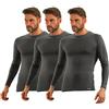 sesto senso Maglia Intima Uomo Lunga Pacco da 3 Cotone T-Shirt Termica Funzionale Biancheria Maniche Lunghe