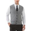 Kallspin Maglione Cardigan da Uomo con Scollo a V e Lavorazione a Cavo con Bottoni in Misto Lana