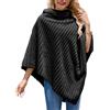 Ferand Poncho da donna accogliente a righe in pelliccia sintetica, morbida sciarpa morbida per l'inverno