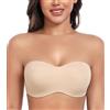 DotVol Reggiseno Senza Spalline Donna Taglia Forte Ferretto e Non Imbottito Bra a più Vie