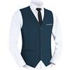 Yukirtiq Gilet da Abito da Uomo Tinta Unita Slim Fit Gilet Uomo Elegante con Scollo a V Scozzese Formale da Cerimonia Nuziale Gilet Uomo Senza Maniche