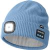 ATNKE LED Bluetooth Cappello con Luce,USB Ricaricabile 4 LED Senza Fili Musicale Altoparlante Corsa Cappello Invernale Calda Maglia Berretto con Pile Foderato Regali per Uomo e Donna/Shadow Blue