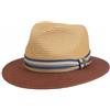 Stetson Romaro Toyo Traveller Cappello di Paglia Uomo in Viscosa Protezione UV 40+ Tesa Larga Nastro Decorativo Primavera Estate