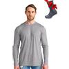 Merino.tech Maglia Termica Lana Merino Uomo - 100% Intimo Termico Lana Merino Uomo Leggero, Medio, Pesante con Calzini (Small, 165 Heathered Grey)