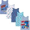LOREZA ® 5 Canottiere da Bambino Ragazzi in Cotone - 2-15 Anni