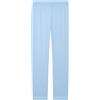 YAMAMAY - Pantaloni lunghi del pigiama, Donna, Celeste,Monocromo, 93% modal 7% elastan