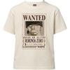 One Piece T Shirt Bambino e Ragazzo Zoro Wanted Poster - Maglietta Ufficiale Anime in Cotone, Ricompensa da 1.111 di Berry - Maglia Idea Regalo Bambini 7-8 Anni