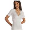 Vajolet - maglia mezza manica con coppa e macram, cod. mm5056 - mm50561028 - bianco-lana - 8