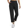 Libin Pantaloni da Tuta Golf Donna Elasticizzati Sportivi 7/8 Jogging con Elastico in Vita, Comoda Elegante Casual Sartoriali con Tasche Adatti per Lavoro, Ufficio, Sport 27, Nero L