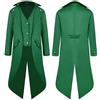 Generisch Steampunk Frack Cappotto Vintage Cappotto Medievale Passeggiata Giacca Vittoriana Carnevale Costume Cosplay Halloween Fashion Smoking Costume Festival, verde, M