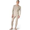LAPASA Completo Tuta Termica Uomo Coordinati Abbigliamento Intimo Termico Set Maglia a Maniche Lunghe e Pantaloni Strato Base Extra-Caldo M137Beige_L