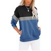 Cuptacc Felpa Donna Senza Cappuccio Maglietta Donna Girocollo Maniche Lunghe con Tasche T Shirt Donna
