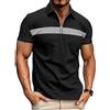 Ryehack Polo Uomo 1/4 Zip Casual Top Manica Corta Maglietta Raglan Cotone Camicia Golf Regular Fit S-3XL