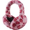 XIAOHAWANG Donne Inverno Unisex Ear Muffs Finta Pelliccia Caldo Paraorecchie Lady Ragazze Plush Ear Scaldare Orecchie All'aperto Copre (Stampa Leopardo Rosa)