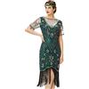 Coucoland BABEYOND Vestito Anni 20 Donna con Paillettes e Frange in Rilievo, 1920s Abito Vestito Charleston Donna, Il Grande Gatsby Vestiti Donna