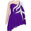 Freebily Abito da Pattinaggio Artistico Bambina Paillettes Leotards Abito da Ballo Latino Vestito da Balletto Body Danza Classica Ballerina Costumi di Danza Performance Viola C 9-10 Anni