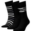 Tommy Hilfiger 8719965009202 TH - Calzini da uomo, 3P, con strisce, Nero, 39-42