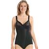 Anita Comfort 3596.2-001 Fiore Donna Body Senza Ferretto Snellente Modellante Controllo Rigido Ricamo Nero 4D