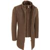 Evoga Cappotto Uomo Sartoriale Elegante Slim Fit Invernale Giacca Lunga Soprabito con Gilet Interno