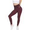 FGM04 Donna - Leggings HotFir Basic (IT, Testo, XS, S, Regular, Regular, Merlot)
