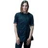 tessile astorino RICAMO 0 - Giacca Cuoca Donna - Nera e Lilla - 100% Cotone - Manica Corta - Casacca Chef per Ristorante e Cucina - Made in Italy (M)