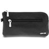 Giudi ® - Portachiavi con anelli in pelle vitello, vera pelle, Made in Italy (Nero)