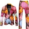 RUMAOZIA Tuta pasquale da uomo, stampa 3D, blazer, giacca stampata pasquale, con stampa coniglio, camicia a maniche lunghe, festival, abbigliamento casual, coniglietto, feste, O Rosa Caldo, M