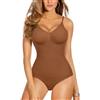 Gotoly Body Modellante Donna Shapewear Body Contenitivo Modellante Spallino Regolabile Intimo Snellente Shaper Pancia Piatta Dimagrante Shaping Bodysuit Bustier Seamless Fajas (3XL/4XL, Marrone)