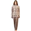 Infiore Pigiama Donna Pile Effetto Coral - Pigiama Donna Invernale Felpato e Morbido Pile (3010 Laz, L)