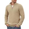 TOMEEK Maglione Uomo Collo Alto con Zip Dolcevita Invernale Tinta Unita Pullover Caldo Maglioncino Maglie Uomo Invernali Casual(Khaki,XXL)