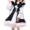 Generic Vestito da Cameriera Donna Stile Lolita Abito Cosplay Sexy con Grembiule Abito Corto a Maniche a Sbuffo Design Vintage Elegante per CarnevaIe Halloween Feste a Tema Outfit per Ruolo (Black, XXXL)