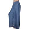 Fantasy Pantaloni Lunghi Seta Larghi Palazzo Vaporosi Elegante Casual Elasticizzato in Vita Ragazza Donna Moda Glamoure