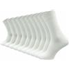 GAWILO Calzini in 100% cotone (10 paia) | Senza cuciture pressanti, con elastico confortevole per le vene, calzini in cotone per uomo e donna, bianco, 35-38