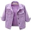 IQYU Giacca in jeans da donna color caramella, vestibilità rilassata, casual, jeans