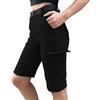 Nuofengkudu Petite Cargo Pantaloncini al Ginocchio Donna con Tasche Estivi Elasticizzati Y2K Shorts Pantaloni Corti Vita Alta Leggeri Basic Punk Eleganti Mare Spiaggia Sportivi Lavoro Casual Nero L