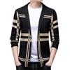 Rrongwn Cardigan da uomo a quadri, comodo maglione lavorato a maglia fine, classico, scollo a V, oversize, maglione invernale, vestibilità normale, casual, maglione invernale, giallo., L