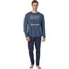 Sergio Tacchini Pigiama da Uomo in Cotone Interlock Art. 50B15 Denim Scuro XL
