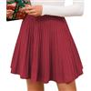 Adigaber Gonne Mini a Maglia Donna Linea A Gonna Plissata a Vita Alta