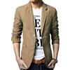 Allthemen Blazer Vintage Cotone Uomo Casual Giacca Slim Suit Cachi XL