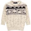 MYSASI Maglione tradizionale Aran in 100% lana grossa, motivo pecora, unisex, per bambini