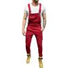Generic Slim Uomo Tasca Jeans Tuta Streetwear Complessiva Bretella Pantaloni Ragazzi Sleepers, Rosso, L