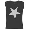 thedifferent New T-Shirt Donna Fiammata Stella Nera Fashion Idea Regalo