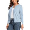 CUNYI Cardigan Donna Maglia con Bottoni Girocollo Classico Manica Lunga Giacca Cappotto Elegante, Blu M