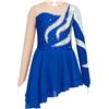 Freebily Abito da Pattinaggio Artistico Bambina Paillettes Leotards Abito da Ballo Latino Vestito da Balletto Body Danza Classica Ballerina Costumi di Danza Performance Blu Scuro C 9-10 Anni