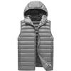 Peuignao Piumino Smanicato Uomo Gilet Imbottito Uomo con Cappuccio Gilet Trapuntato Invernali Giacca Piumini Smanicato Uomo Inverno Giubbino Senza Maniche Giubbotto Smanicato Taglie Forti Giubbotti Grigio XL