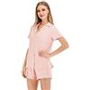 SAMGU Pigiama Donna in Modale Donna con Bottoni Elegante Estivo Maniche Corte Pantaloncini Pigiama Set 2 Pezzi Camicia da Notte per Tutto L'Anno