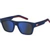 Tommy Hilfiger Occhiali da Sole TH 1975/S Matte Blue/Blue 51/19/145 uomo